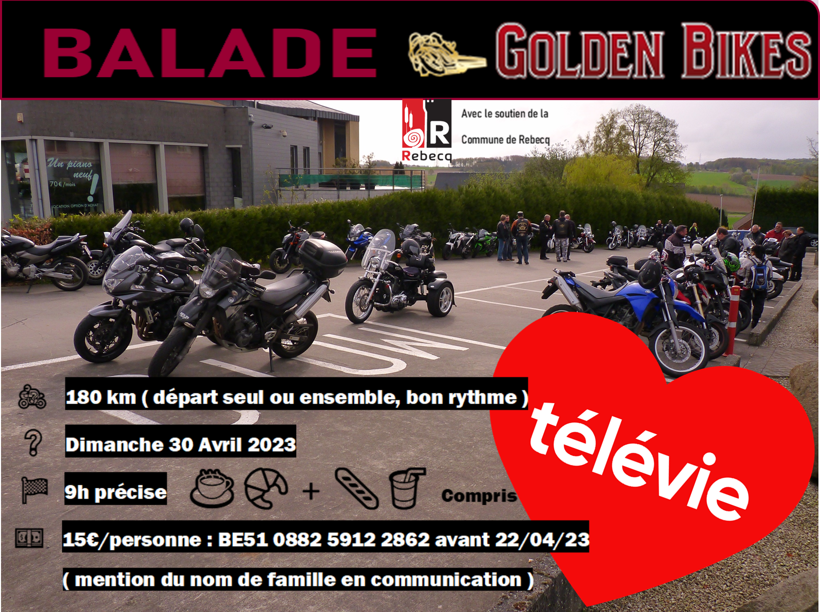 Balade Golden Bikes Télévie 2023
